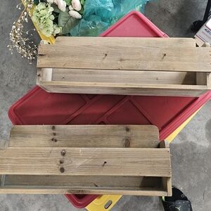 Rustic Brown Wall Display Shelves